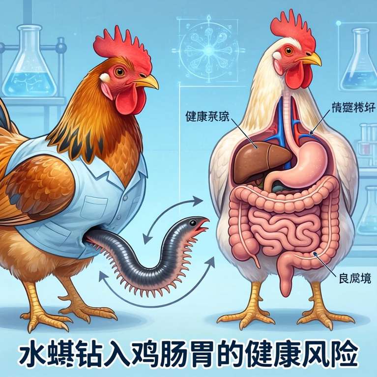 鸡误食水蛭会引发肠胃穿孔风险