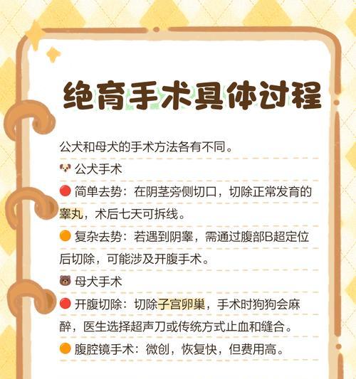 狗狗绝育手术方式及效果全解析