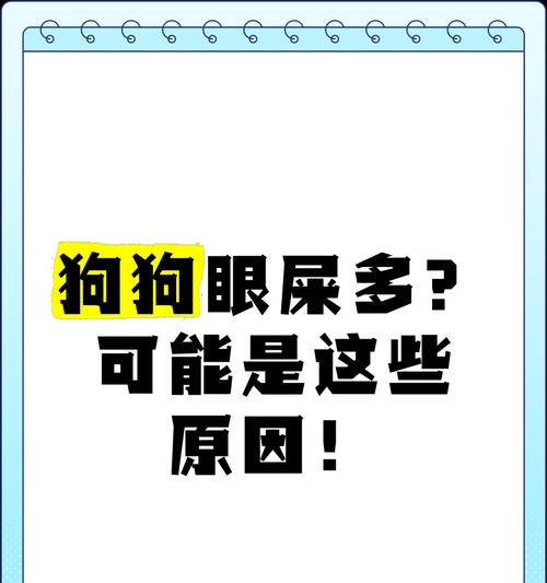狗狗眼屎多的常见原因与解决办法 狗狗眼屎多的常见原因与解决办法