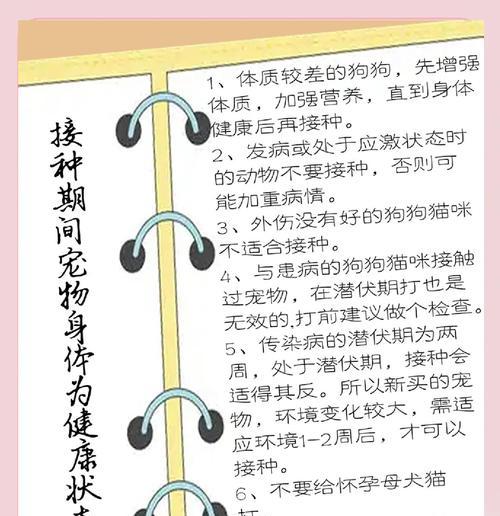 狗狗疫苗接种注意事项及健康保护指南