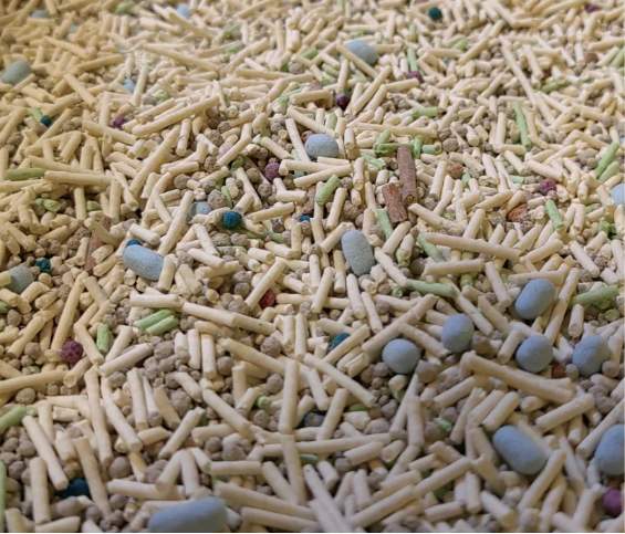 肉垫咖啡渣生竹猫砂测评：结团除臭效果好但后期粉尘多