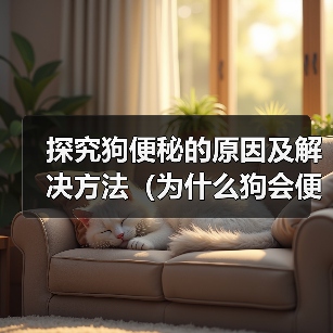 探究狗便秘的原因及解决方法(为什么狗会便秘以及如何帮助它们恢复正常排便) 探究狗便秘的原因及解决方法(为什么狗会便秘以及如何帮助它们恢复正常排便)
