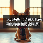 为何成为传统贵族犬?大儿朵狗的魅力全解析 为何成为传统贵族犬?大儿朵狗的魅力全解析