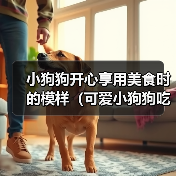 小狗狗开心享用美食时的模样(可爱小狗狗吃食物时的无尽欢乐) 小狗狗开心享用美食时的模样(可爱小狗狗吃食物时的无尽欢乐)